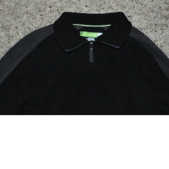 *Fleece Shirt Tek Gear sz 8 Black Gray Long Sleeve 1/4 Zip Neck Sweatshirt Boys - Picture 2 of 3